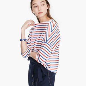 J.Crew Oversized Breton Striped Shirt
